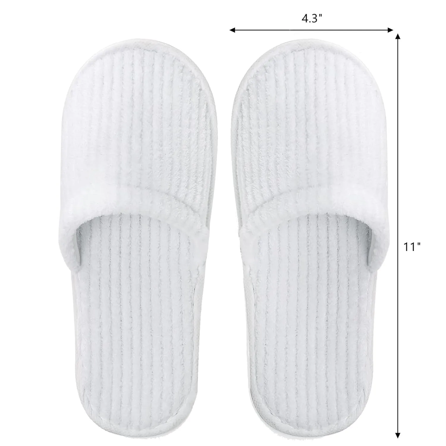 20 Pairs White Disposable Slippers, Closed Toe Soft Coral Fleece SPA Slippers for Women and Men, Comfortable Non-Slip Disposable Slippers for Travel Guests Hotel Home Salon