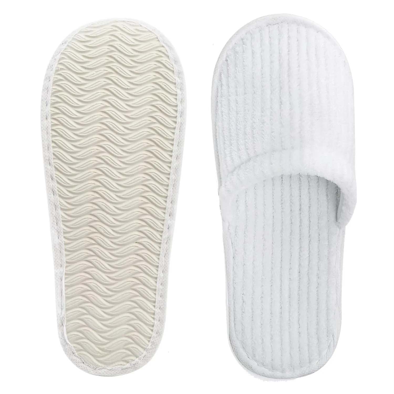 20 Pairs White Disposable Slippers, Closed Toe Soft Coral Fleece SPA Slippers for Women and Men, Comfortable Non-Slip Disposable Slippers for Travel Guests Hotel Home Salon