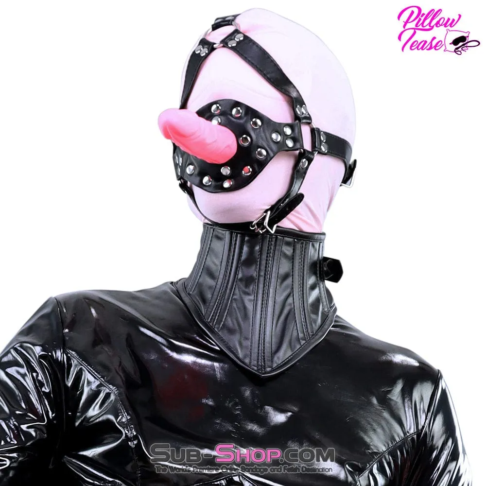 9866DL      Penis Gag Trainer with External Dildo, Pink