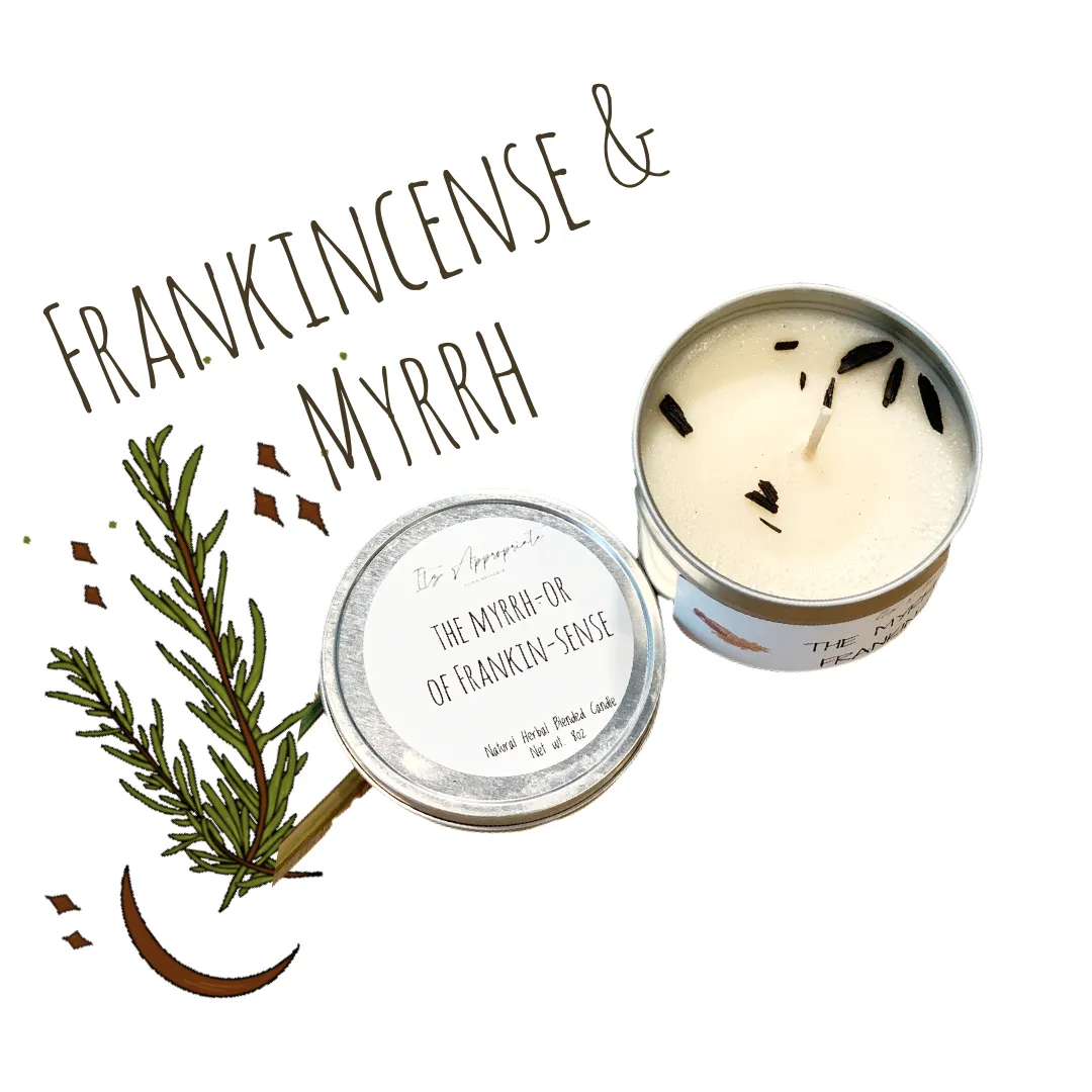 All Natural Herbal Blended Tin Candle w/ Herbs