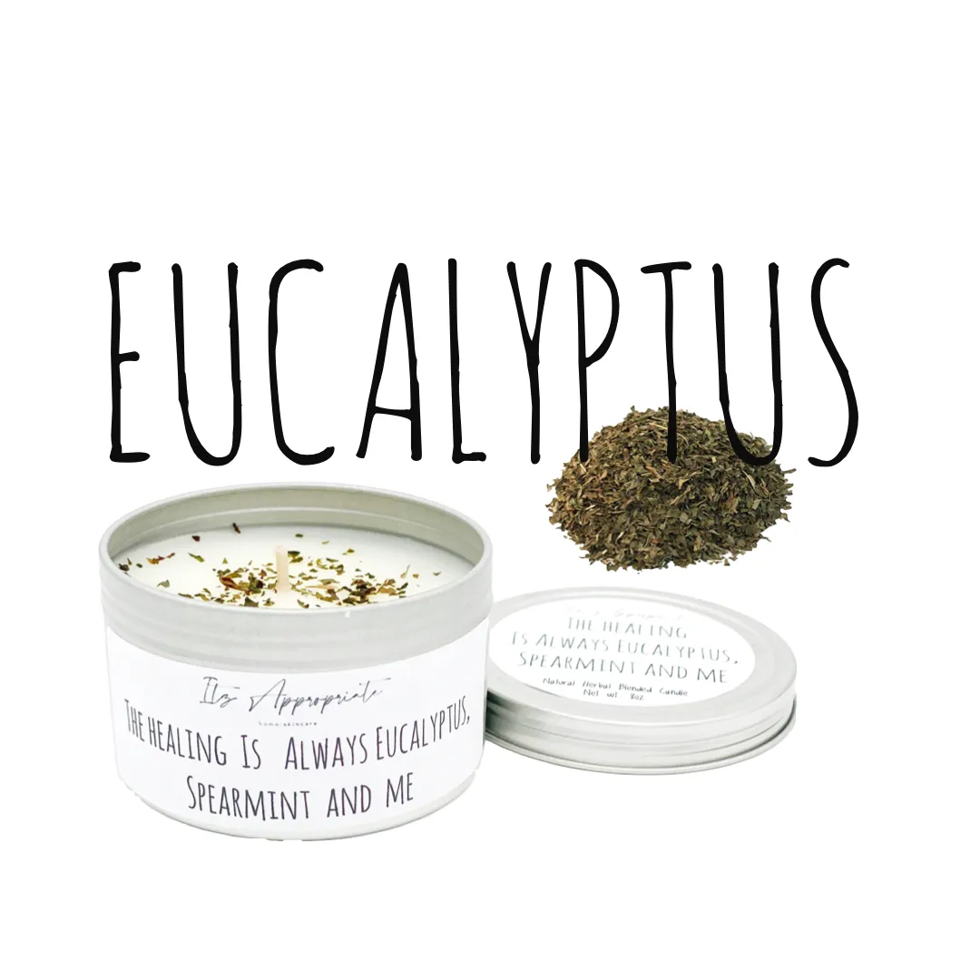 All Natural Herbal Blended Tin Candle w/ Herbs