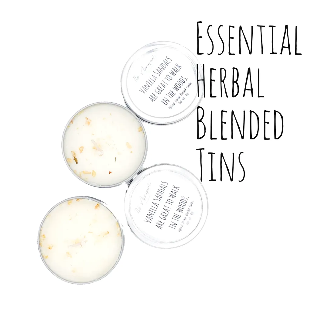 All Natural Herbal Blended Tin Candle w/ Herbs