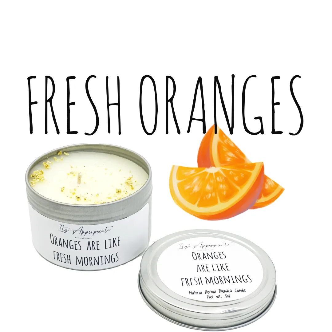 All Natural Herbal Blended Tin Candle w/ Herbs