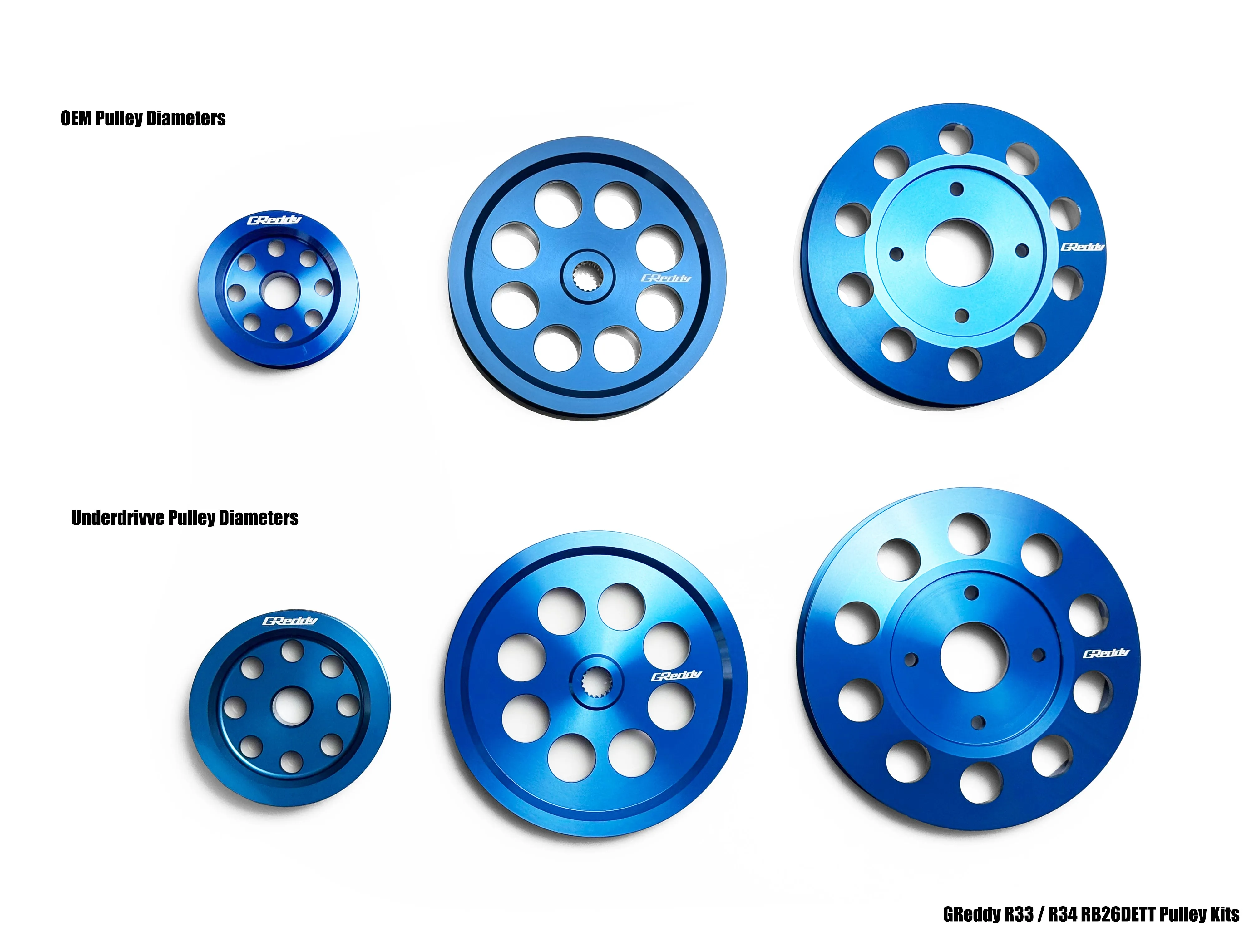 ALUMINUM RACING PULLEY KIT RB26DETT (BCNR33/BNR34)  - (13522113)