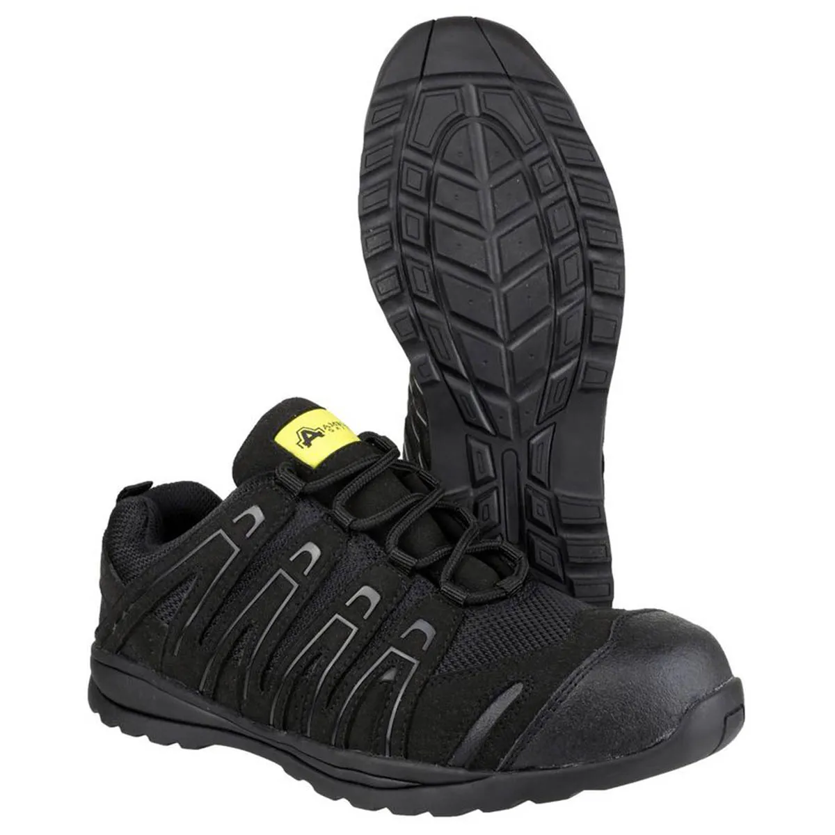 Amblers Safety Trainers Black Composite Toe Cap Breathable Lightweight Size 11