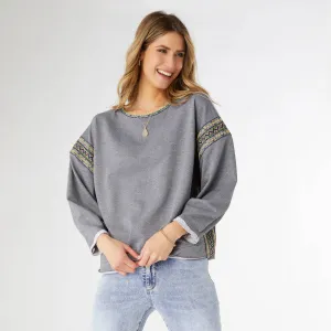 Andi French Terry Crew Neck Sweatshirt