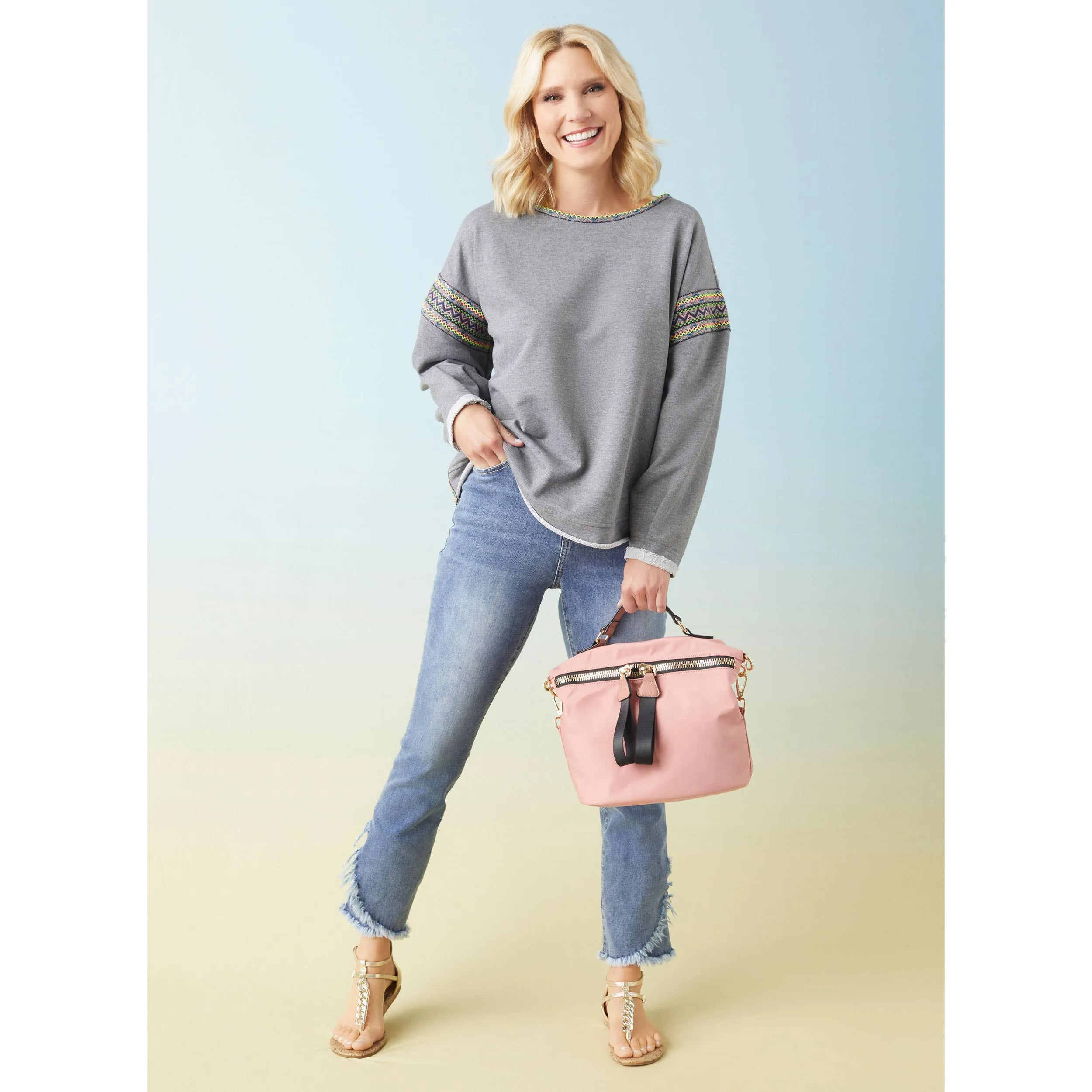 Andi French Terry Crew Neck Sweatshirt