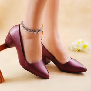 Antonio Heeled Pumps Maroon