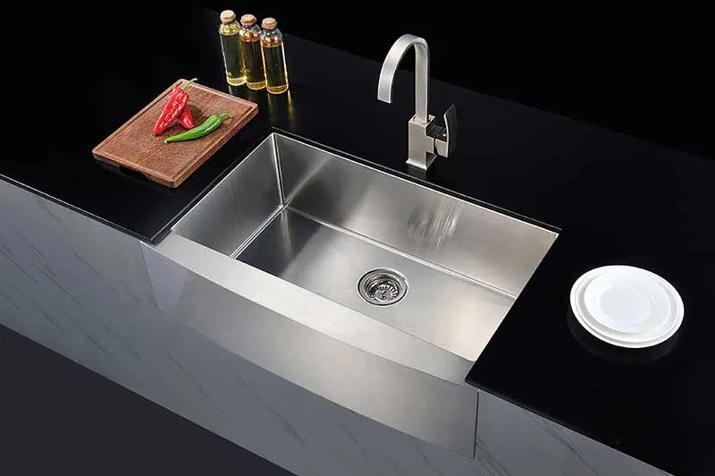 Anzzi ELYSIAN Series 36 in. Farm House Single Basin Handmade Stainless Steel Kitchen Sink