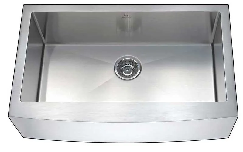 Anzzi ELYSIAN Series 36 in. Farm House Single Basin Handmade Stainless Steel Kitchen Sink