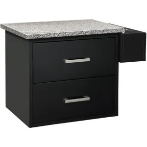 Avida Space-Saving Wall-Mount Styling Station Cabinet / Black by Deco Salon Furniture