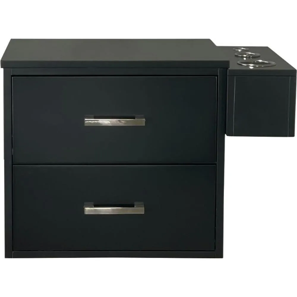 Avida Space-Saving Wall-Mount Styling Station Cabinet / Black by Deco Salon Furniture