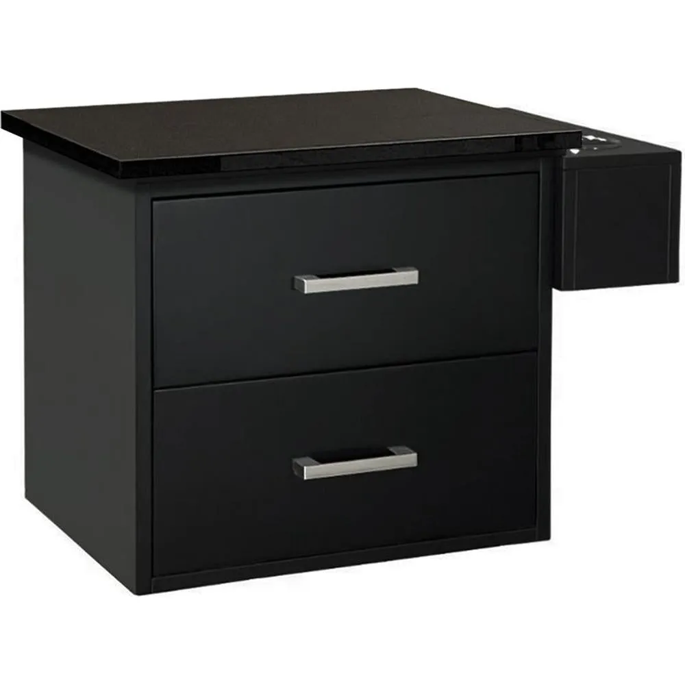 Avida Space-Saving Wall-Mount Styling Station Cabinet / Black by Deco Salon Furniture