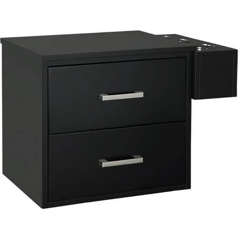 Avida Space-Saving Wall-Mount Styling Station Cabinet / Black by Deco Salon Furniture