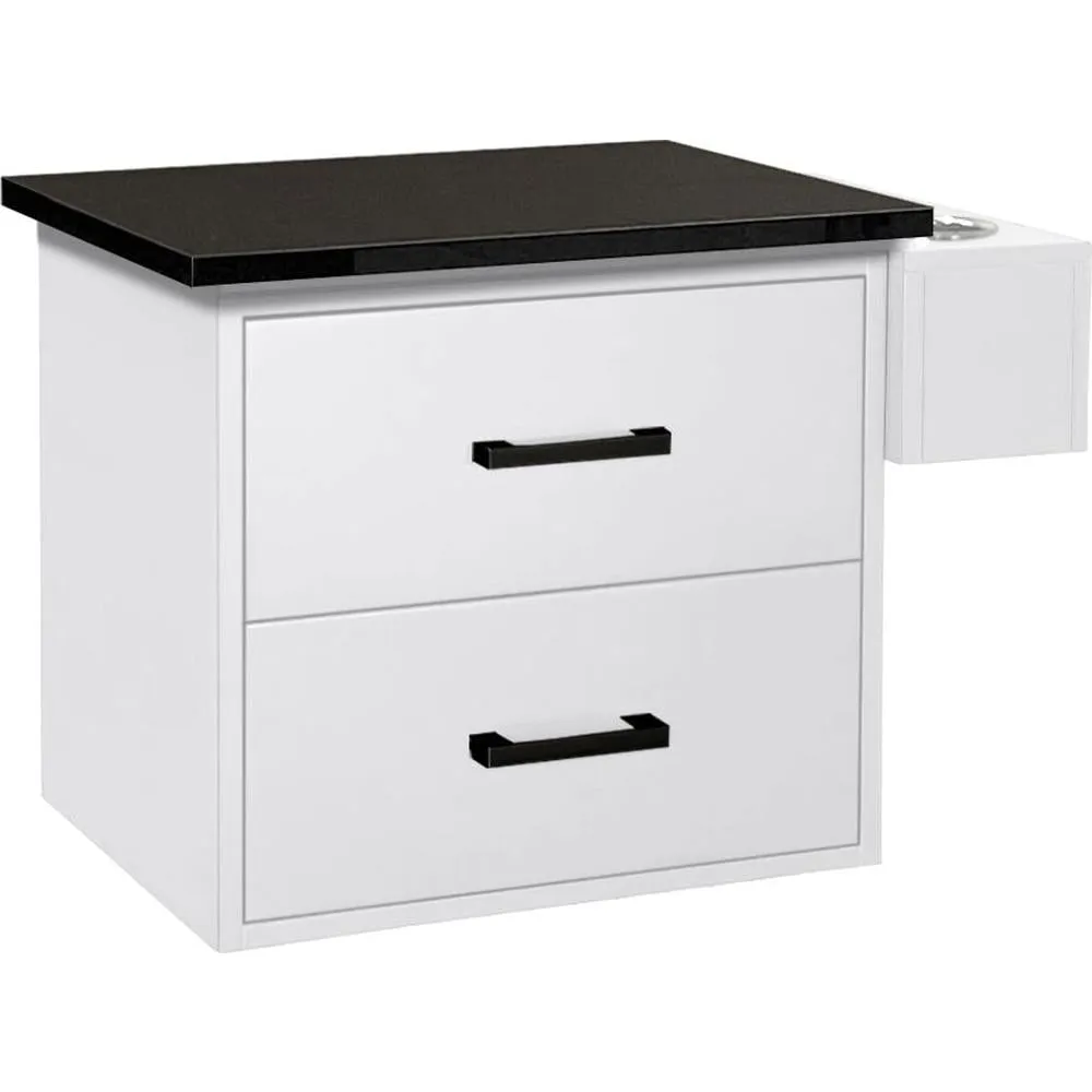 Avida Space-Saving Wall-Mount Styling Station Cabinet / White by Deco Salon Furniture