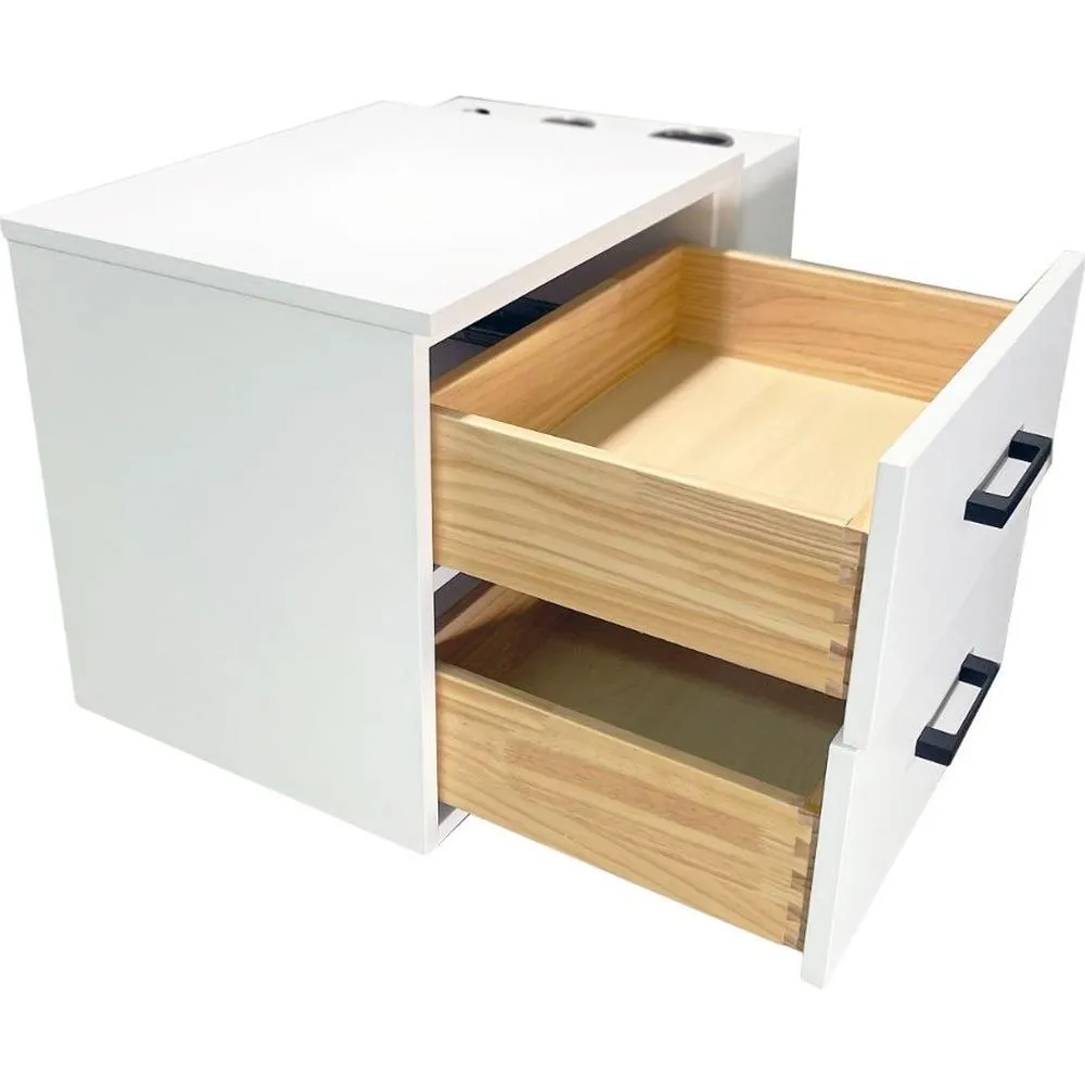 Avida Space-Saving Wall-Mount Styling Station Cabinet / White by Deco Salon Furniture