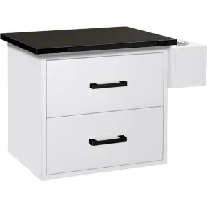 Avida Space-Saving Wall-Mount Styling Station Cabinet / White by Deco Salon Furniture