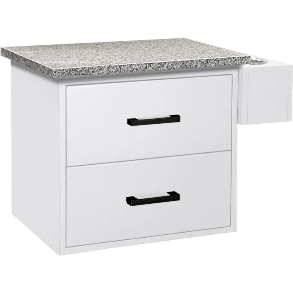 Avida Space-Saving Wall-Mount Styling Station Cabinet / White by Deco Salon Furniture