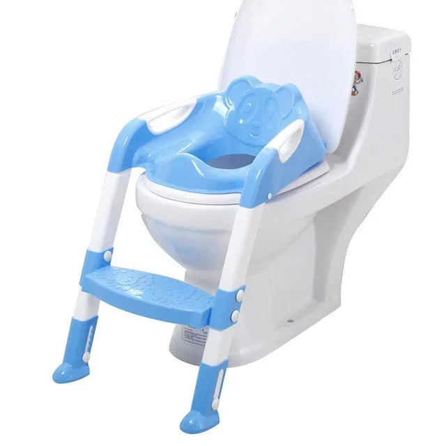 Baby Toddler Potty Toilet Trainer Seat Step Stool Ladder Adjustable Training Chair