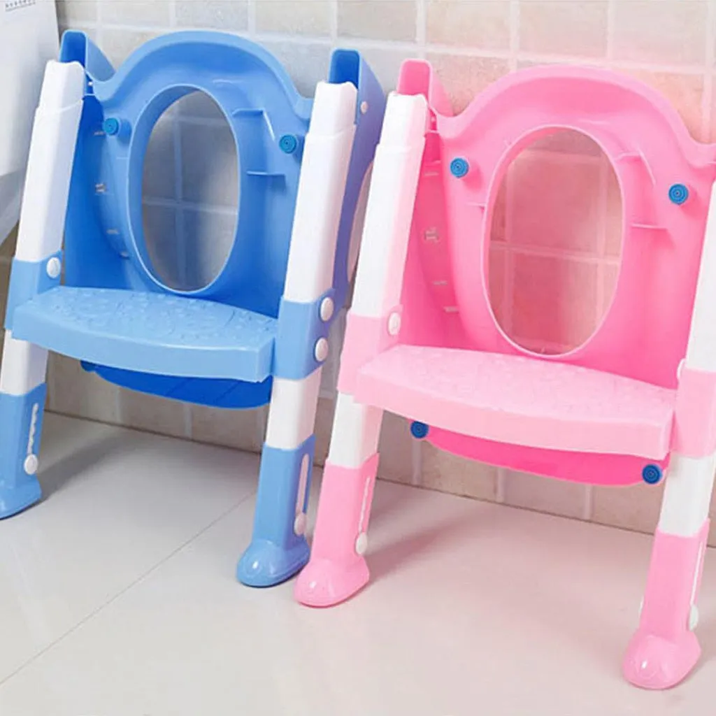 Baby Toddler Potty Toilet Trainer Seat Step Stool Ladder Adjustable Training Chair
