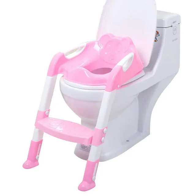 Baby Toddler Potty Toilet Trainer Seat Step Stool Ladder Adjustable Training Chair