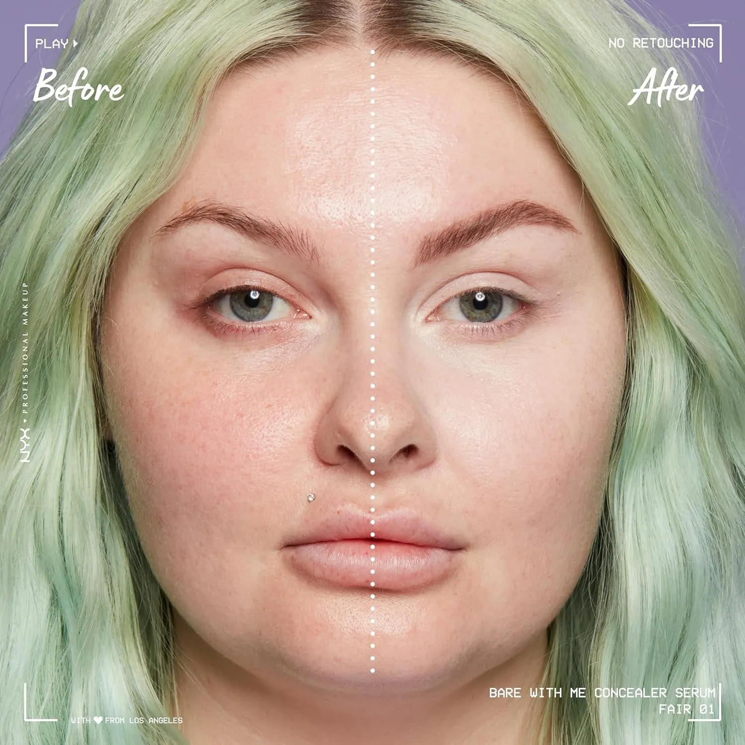 Bare with Me Concealer Serum, Concealer Makeup for up to 24Hr Hydration - Fair
