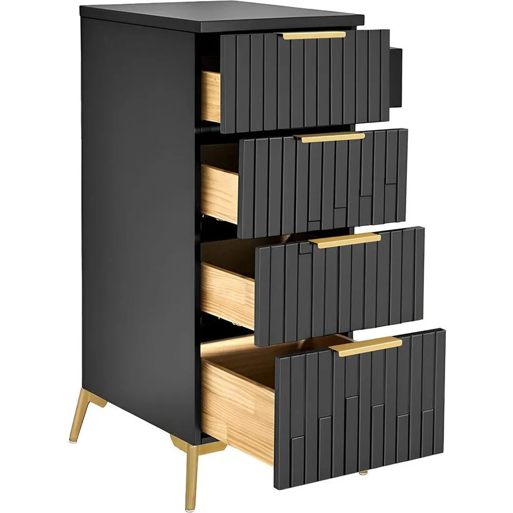 Belle Free-Standing Styling Station Cabinet / Black by Deco Salon Furniture