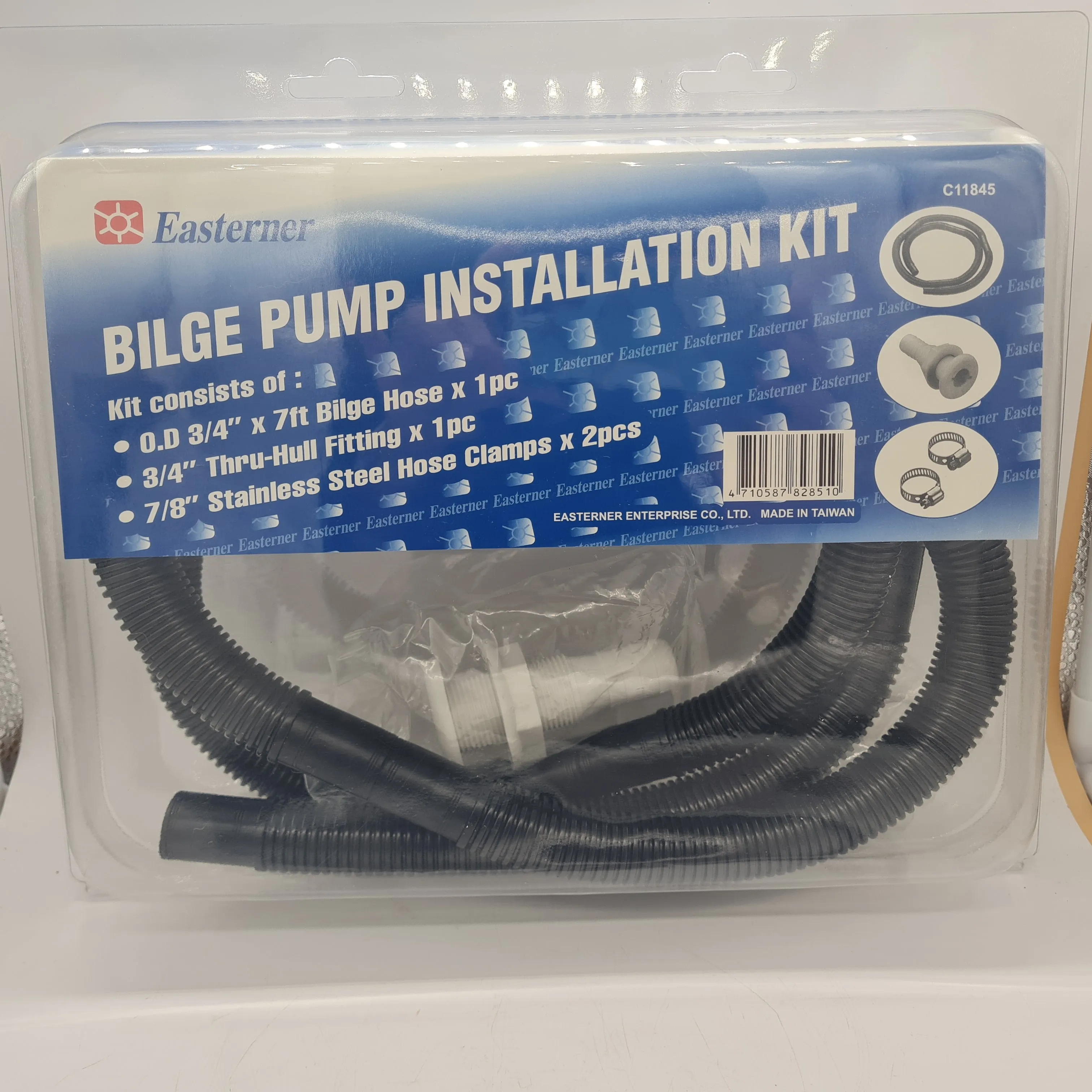 BILGE PUMP HOSE INSTALLATION KIT WITH 7 FT HOSE BOAT 3/4 INCH (19MM)
