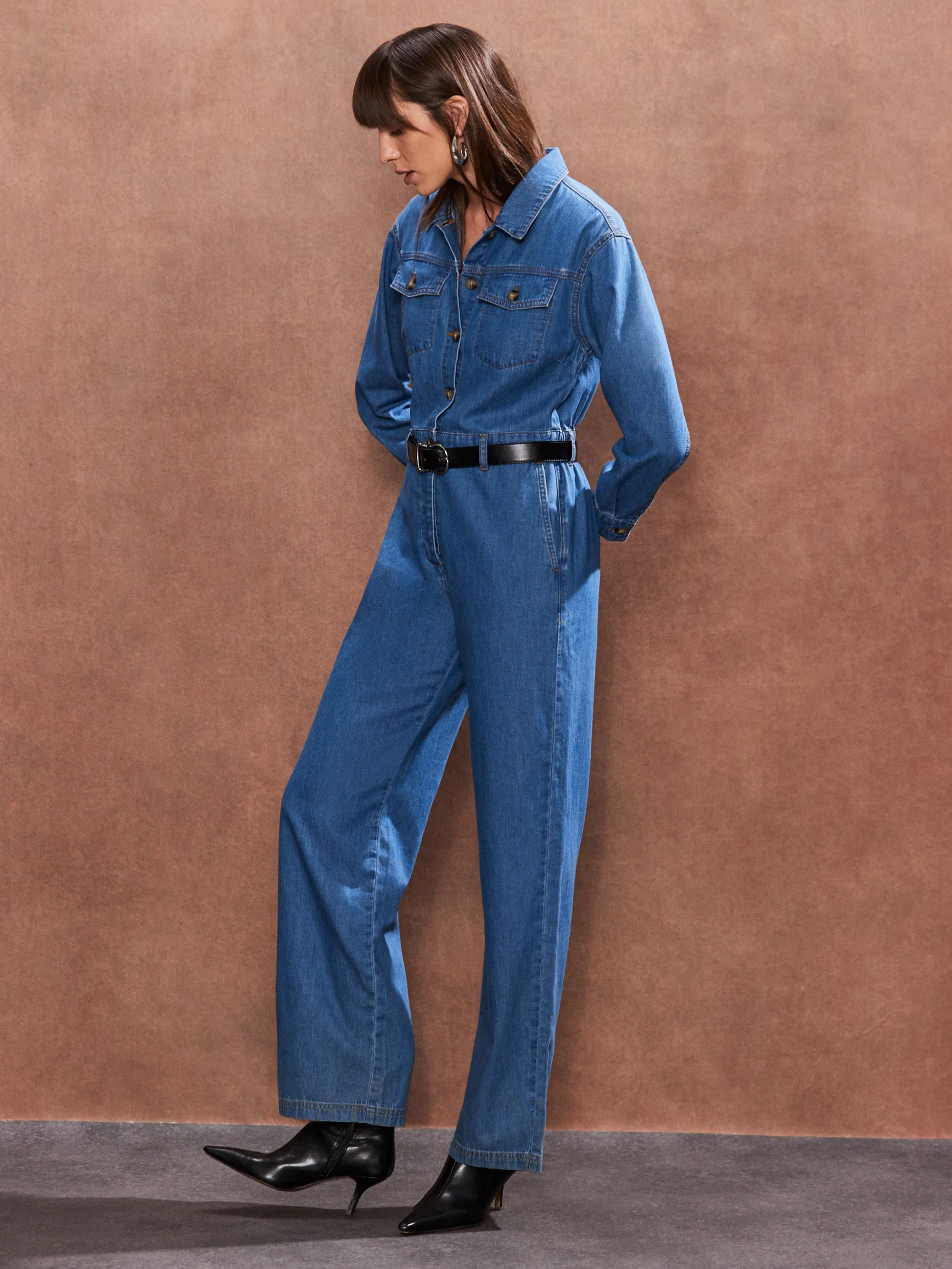 Blue Denim Jumpsuit