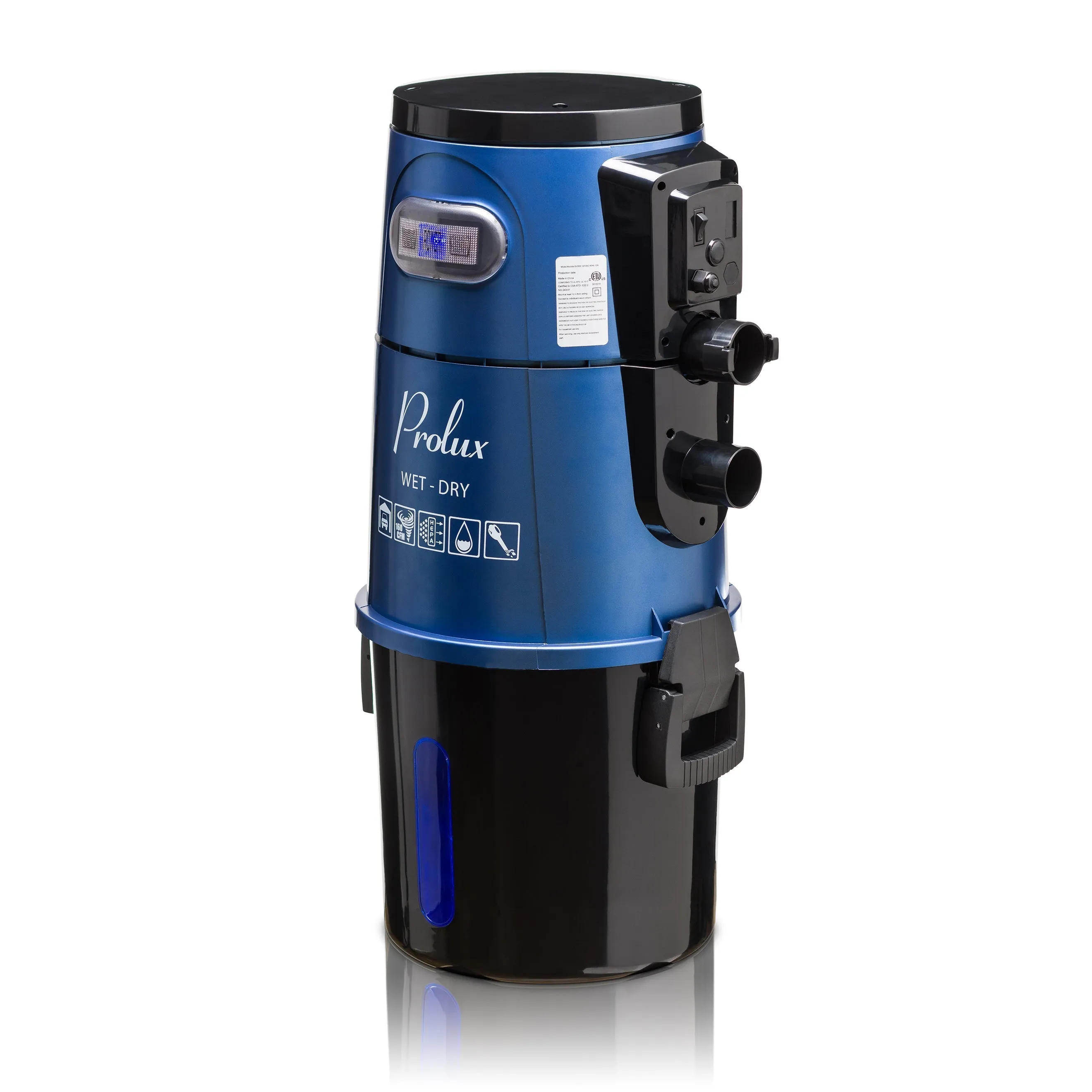 Blue Professional Grade Wall Mountable Wet / Dry Garage and Shop Vacuum by Prolux