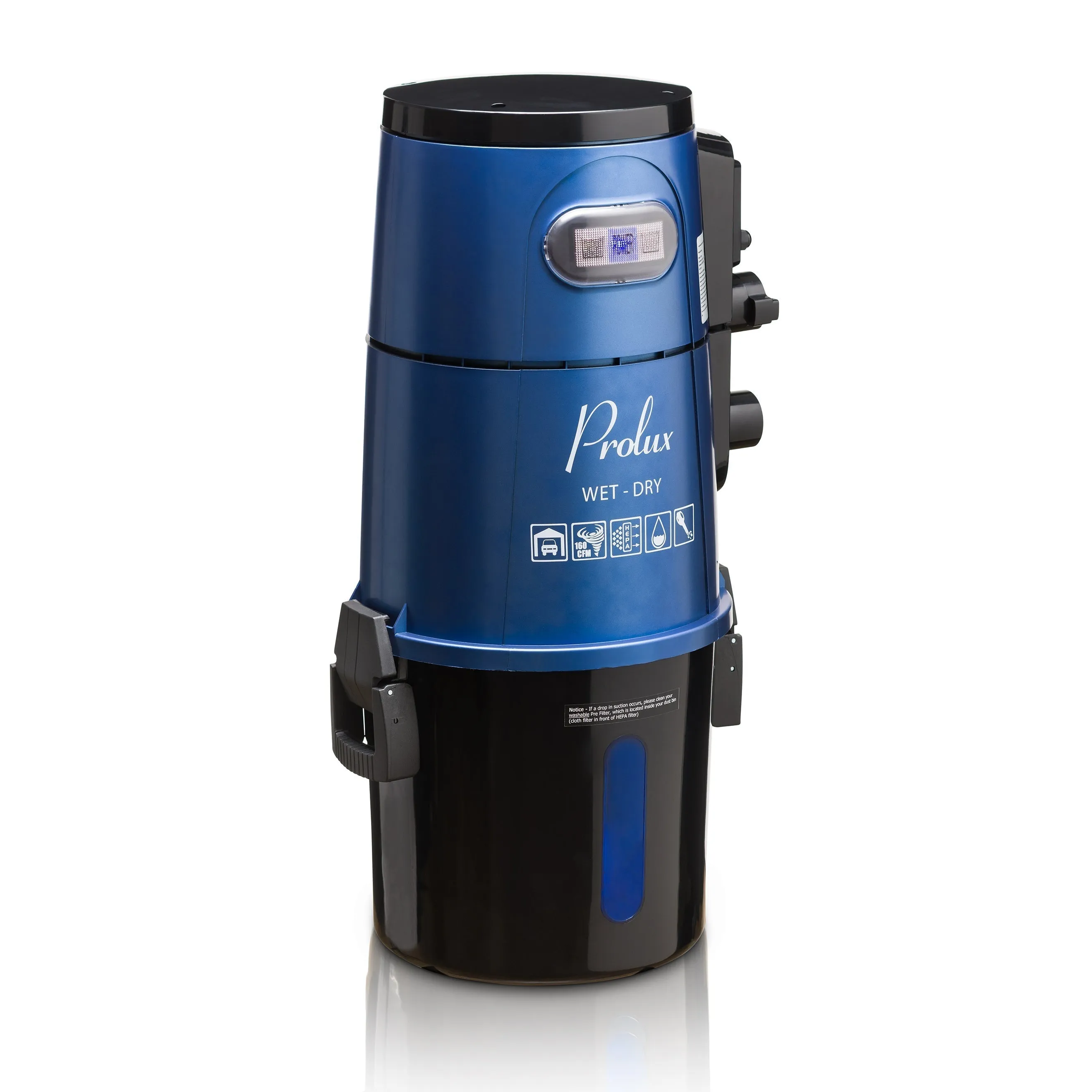 Blue Professional Grade Wall Mountable Wet / Dry Garage and Shop Vacuum by Prolux