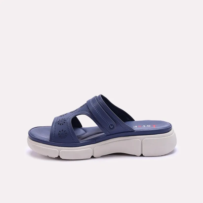 Blue Soft Chunky Casual Slippers 0413278