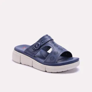 Blue Soft Chunky Casual Slippers 0413278