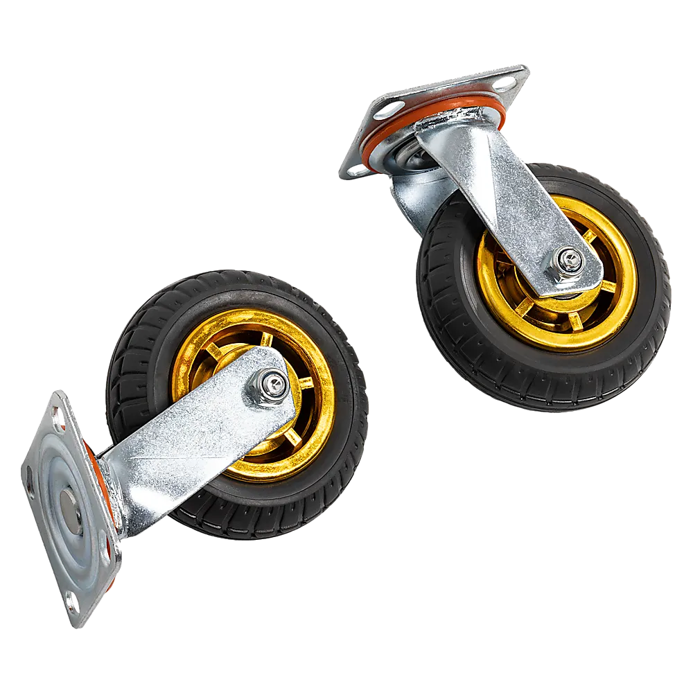 Castor Wheels 4 x 6" 150mm Swivel Silent Caster 2 Brakes 800KG