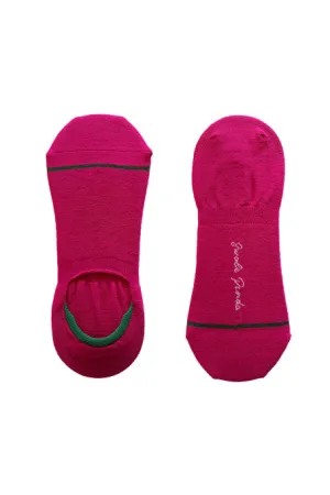 Cerise No-Show Bamboo Socks by Swole Panda, Size 4-7