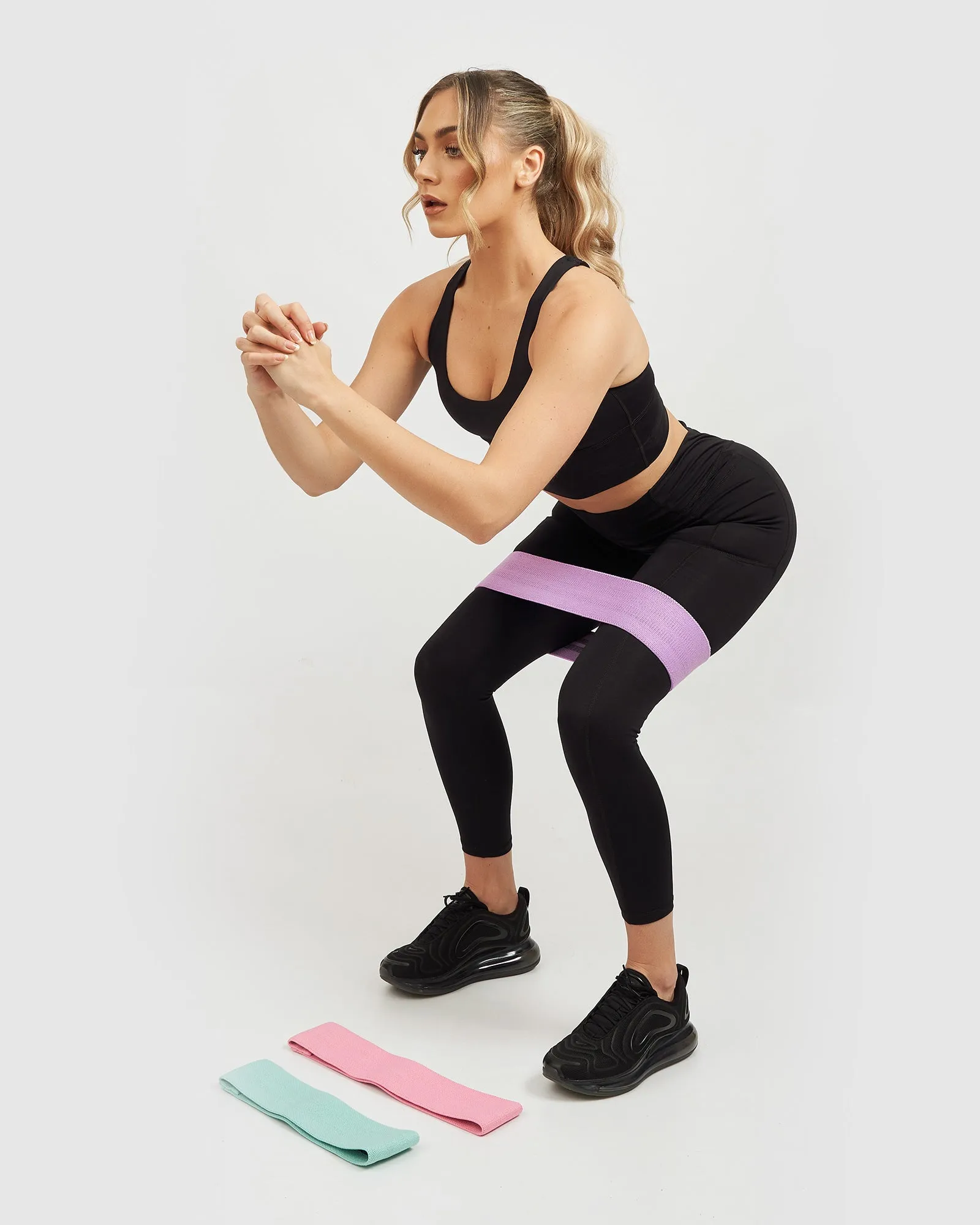 Core Trainer 3 Pack Fabric Resistance Bands Multi