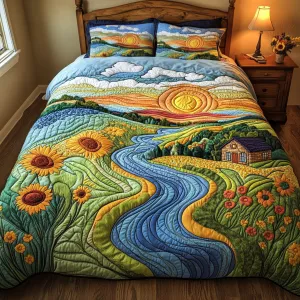 Cozy Cottage 3-Piece Quilted Bedding Set NCU0NVH342