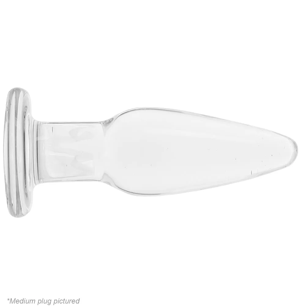 Crystal Premium Glass Tapered Anal Trainer Kit in Clear