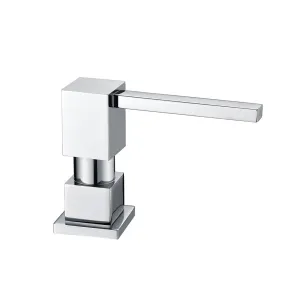 Cubic Kitchen Soap Dispenser - Single Hole - 5" Brass/Polished Chrome