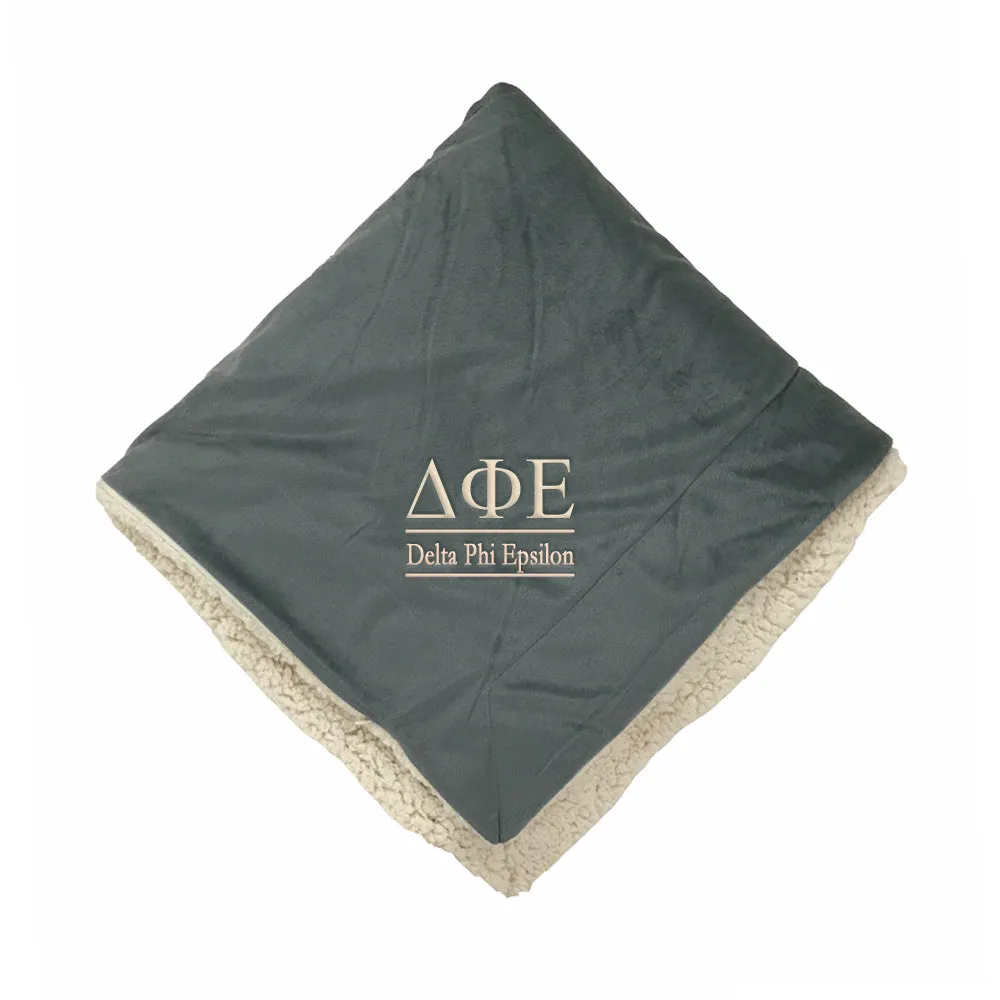 Delta Phi Epsilon Sherpa Throw Blanket