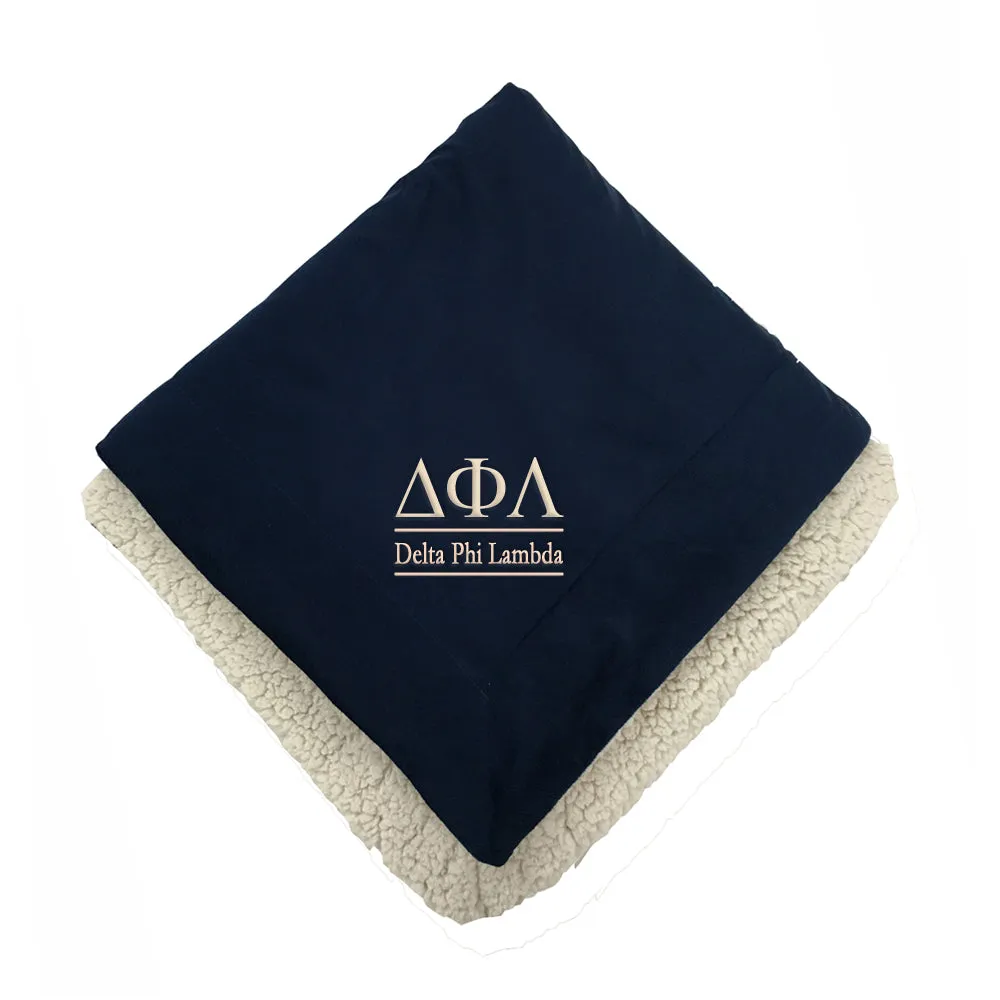 Delta Phi Lambda Sherpa Throw Blanket