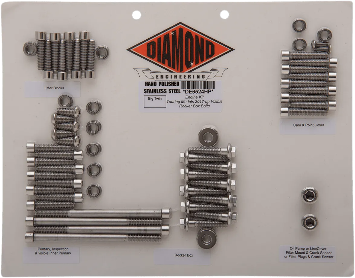 Diamond Engineering DE6524HP OEM-Style Polished Stainless Engine Kit