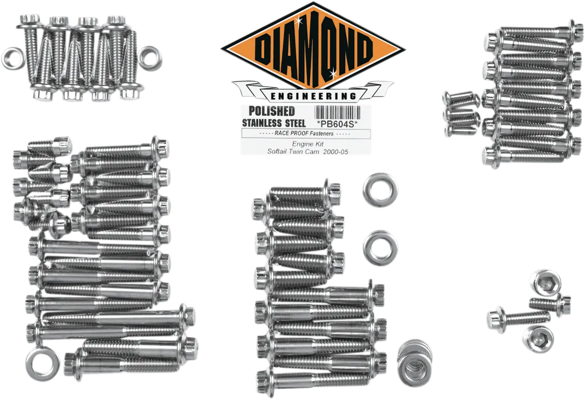 Diamond Engineering PB605S 12-Point Polished Stainless Engine Kit