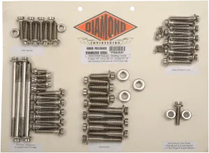 Diamond Engineering PB605S 12-Point Polished Stainless Engine Kit