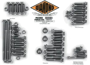 Diamond Engineering PB607S 12-Point Polished Stainless Engine Kit