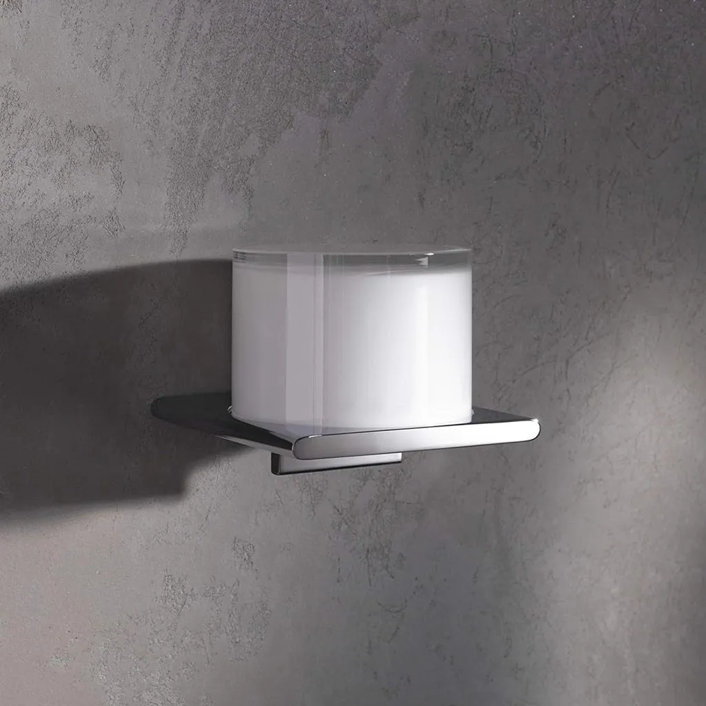 Edition 400 Soap Dispenser - Wall Mount - 5" Brass/Glass/Polished Chrome