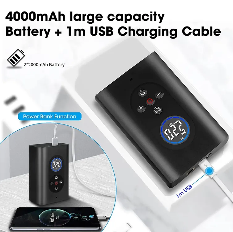 Electric Air Pump Compressor Mini Portable Wireless Rechargeable Air Pump For Tire