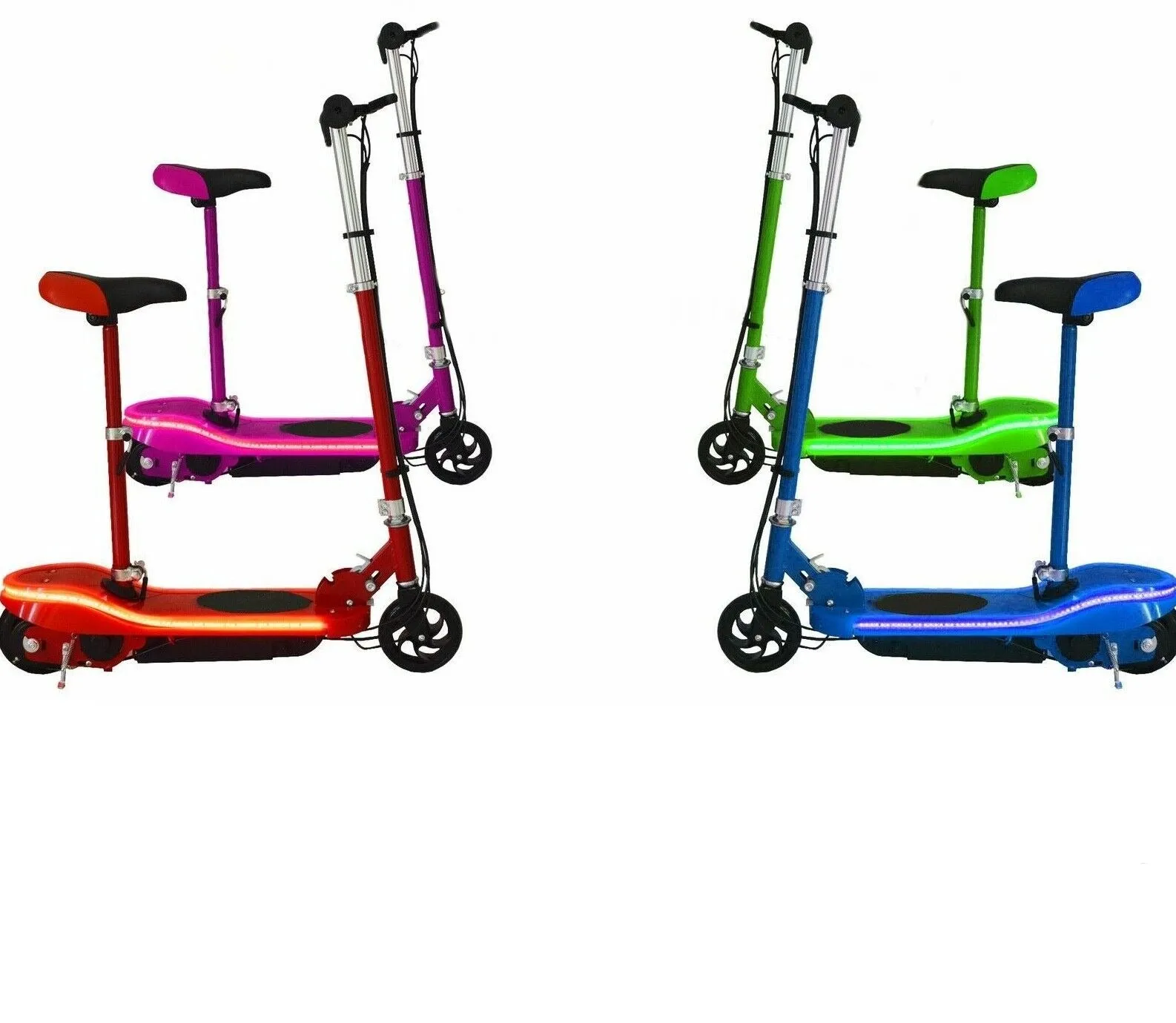 Electric E Scooter Pro With Seat And LED Lights