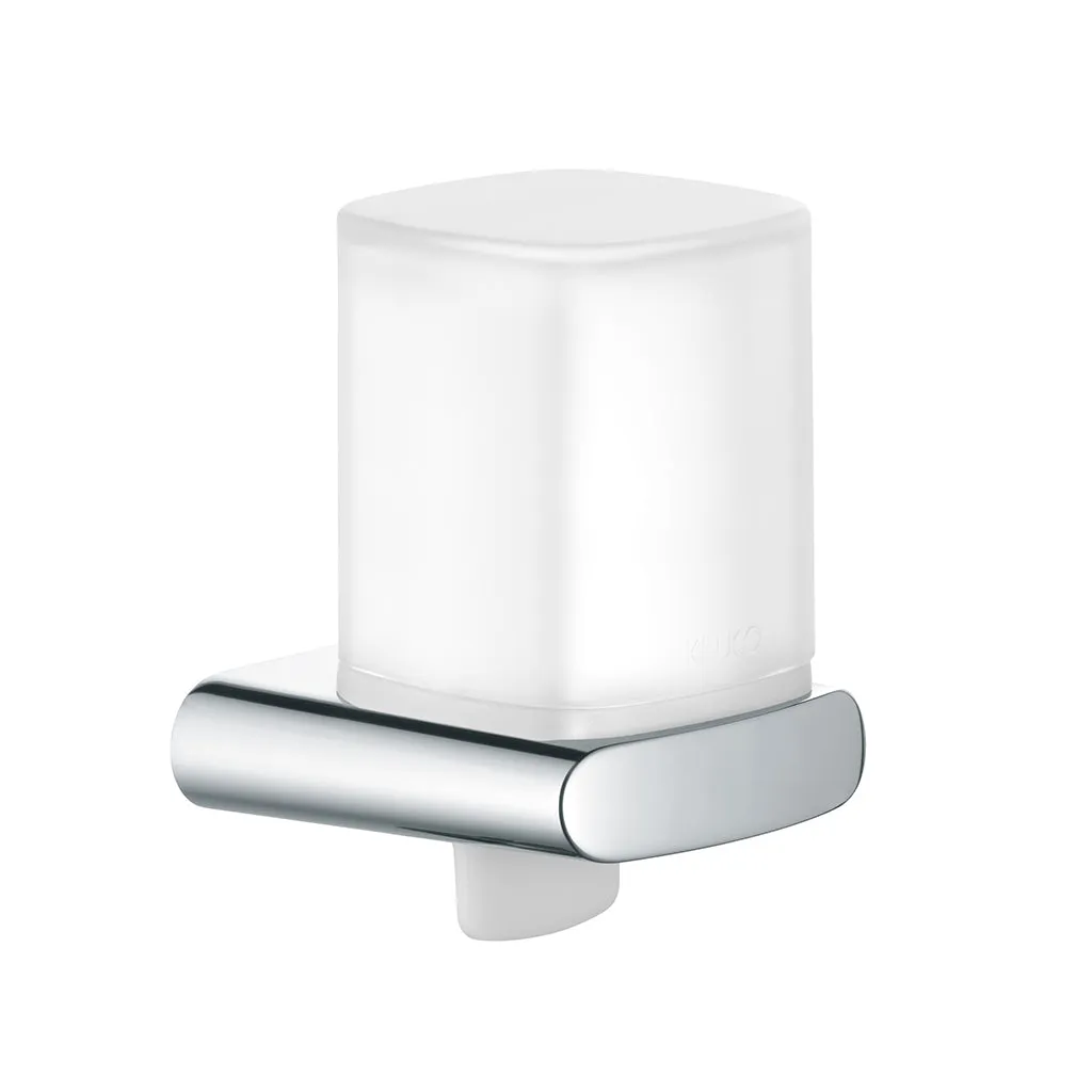 Elegance Soap Dispenser - Wall Mount - 4" Brass/Glass/Polished Chrome
