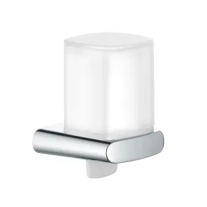 Elegance Soap Dispenser - Wall Mount - 4" Brass/Glass/Polished Chrome
